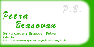 petra brasovan business card